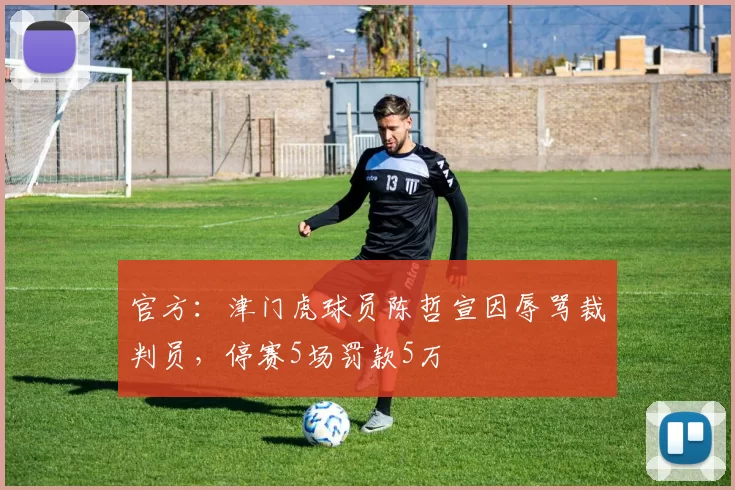 官方：津门虎球员陈哲宣因辱骂裁判员，停赛5场罚款5万