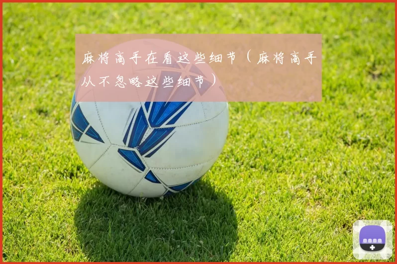 麻将高手在看这些细节（麻将高手从不忽略这些细节）